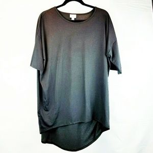 LulaRoe Irma Solid Black Hi Lo Tunic Top